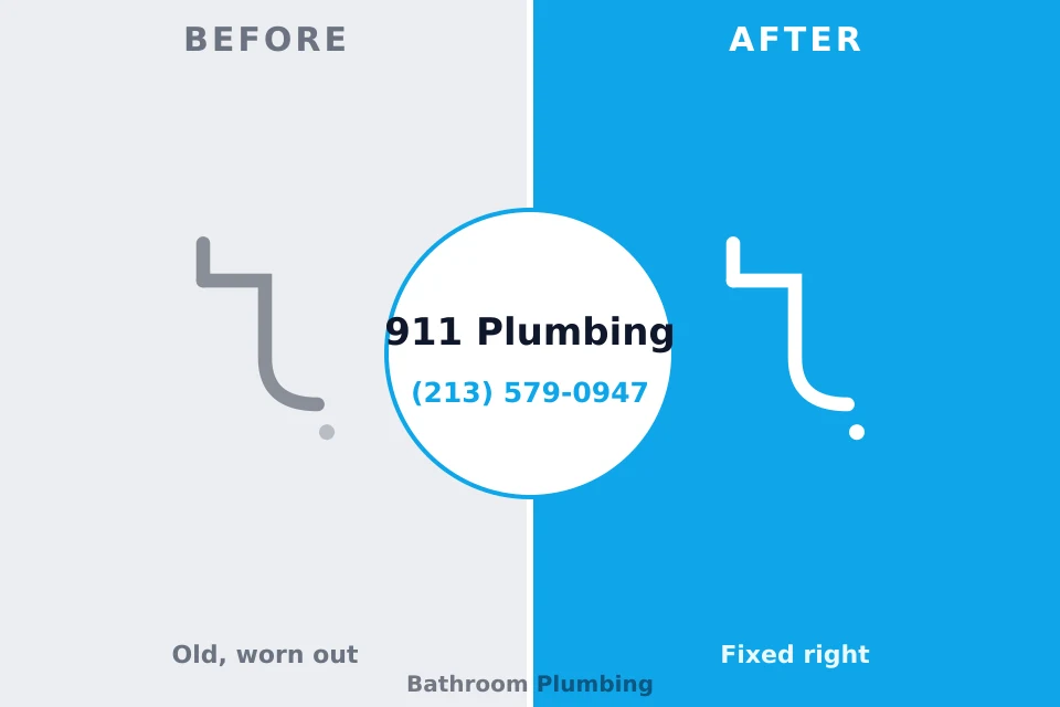Before and after: plumbing repair Lackawanna, NY